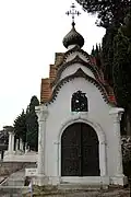 Chapelle funéraire du baron et de la baronne Serge von Derwies (née Schoenig) au cimetière du Grand Jas (Cannes)