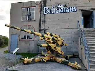 Canon de 88&nbsp;mm peint aux couleurs de camouflage