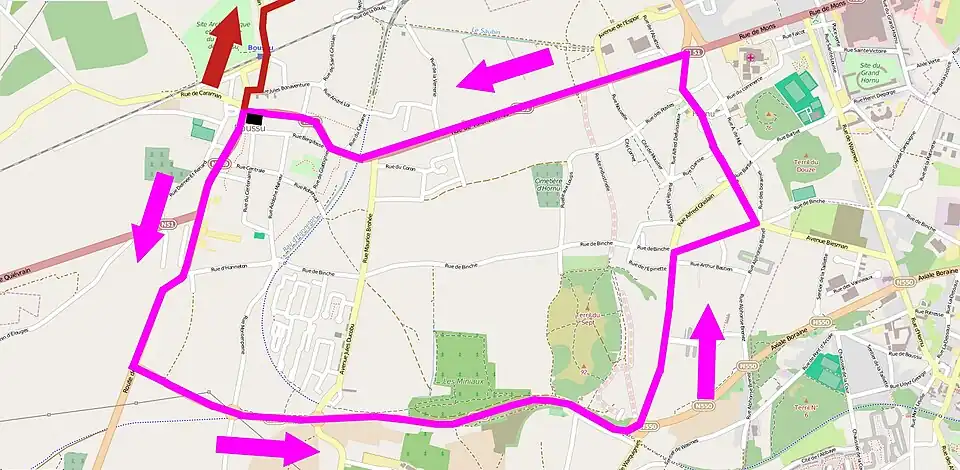 Le circuit local de Boussu.