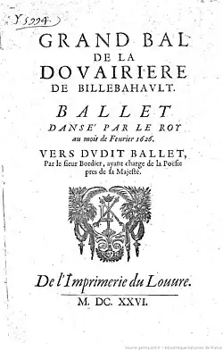 Image illustrative de l’article Grand Bal de la douairière de Billebahaut