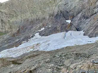 Vue du Grand Glacier en août 2023.