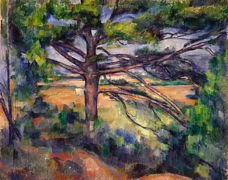 Cézanne.Grand pin et terres rouges, 1890-95. 72&nbsp;×&nbsp;91&nbsp;cm. Musée de l'Ermitage.