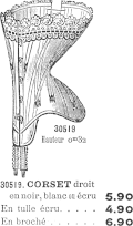 Corset Belle Époque ou « droit devant » (1908).