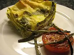 Gratin d'oreilles d'âne aux lasagnes.