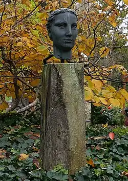 Pierres tombales de Karl Geiser, sculpteur suisse, à gauche, de Sasha Morgenthaler, artiste et fabricante de poupées, et de son mari Ernst peintre au cimetière du Hönggerberg à Zurich.