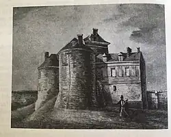 Gravure du château de Bouillancourt (1857) - vue du Sud.