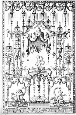 Gravure aux grotesques.