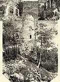 Gravure des ruines du château de Bélavar