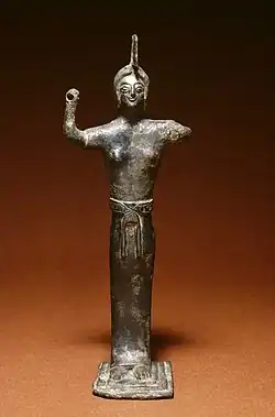 Statuette en bronze de type « Palladion », VIe&nbsp;siècle&nbsp;av. J.-C. Walters Art Museum.