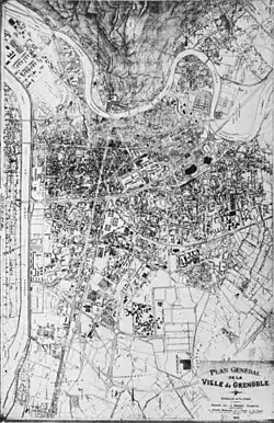 Grenoble en 1968:village olympique et gare routière, autoroute et échangeur des Sablons