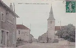 Vue du village et de l'église vers 1920.