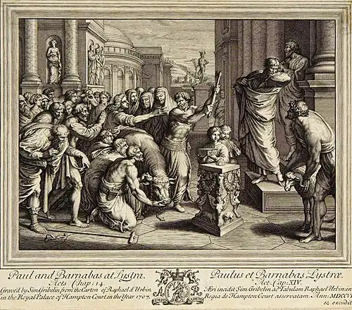 Paul et Barnabé, d'après Raphaël (1707)