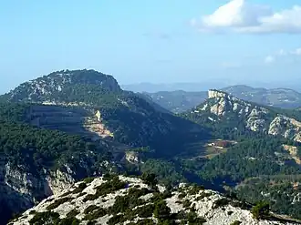 Vue du Gros-Cerveau et de la Barre de la Jaume  depuis le Croupatier.