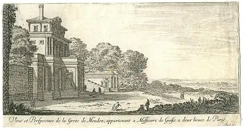 La Grotte de Meudon, par Israël Silvestre, première moitié du XVIIe&nbsp;siècle.