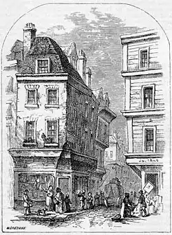Grub Street (plus tard Milton Street) au XIXe&nbsp;siècle (Chambers Book of Days).