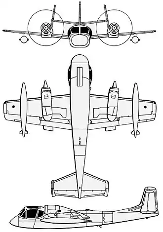 vue en plan de l’avion