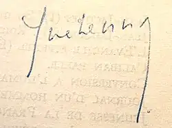 signature de Jean Guéhenno