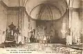L'église paroissiale au début du XXe&nbsp;siècle, vue intérieure (carte postale).