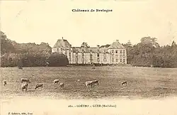 Le château de Coëtbo au début du XXe&nbsp;siècle (carte postale).