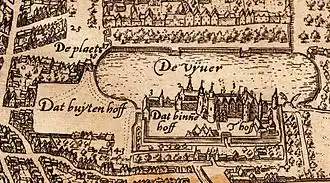 Carte du site à la fin du XVIIe&nbsp;siècle.