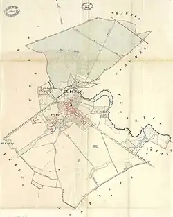 Plan de Guignes à la fin du XIXe&nbsp;siècle.