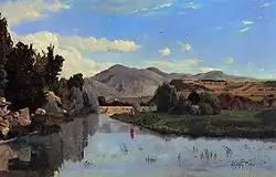 L'Aigue Brun à Lourmarin selon Paul Guigou de 1867