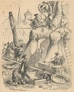 Illustration pour une édition des Voyages de Gulliver, 1906.