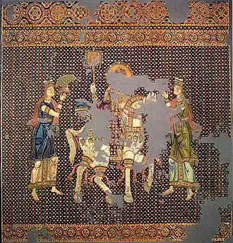 Soierie de Bamberg représentant le retour triomphal de Jean&nbsp;Ier Tzimiskès (Xe&nbsp;siècle)