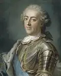Portrait de Louis XV, fin des années 1730, copie pastel.