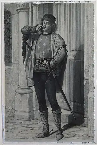 Phœbus de Châteaupers. Illustration de Gustave Brion, 1876.