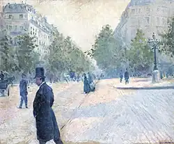 La Place Saint-Augustin, temps brumeux, Gustave Caillebotte, 1878Collection privée, vente 2012.