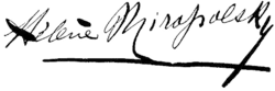 signature de Hélène Miropolsky