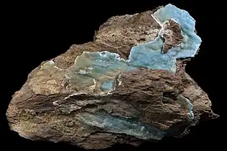 Hémimorphite - Sentein,  Ariège, Midi-Pyrénées, France (17&nbsp;×&nbsp;11&nbsp;cm)