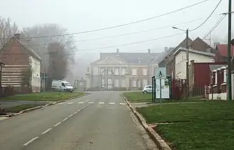 Le château dans la brume d'hiver