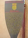 Note historique de la municipalité d'Aix-en-Provence sur l'hôtel de Carcès, visible à l'extérieur du bâtiment.