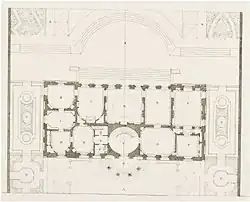 Pan du rez-de-chaussée d'un hôtel particulier du XVIIIe&nbsp;siècle.