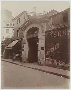 Le même hôtel vers 1900 (photographie d'Eugène Atget).