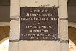 La commune de Jeanménil (Vosges) sinistrée à 90 % en octobre 1944.