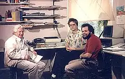 Un journaliste interview Steffen Wernéry et Wau Holland