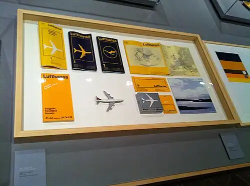 Développement de l'identité visuelle de Lufthansa (1962).