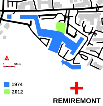 Carte avec les aménagements successifs..