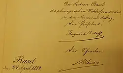Signature de Eduard Hagenbach-Bischoff