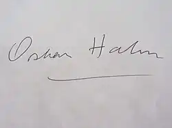 signature de Óscar Hahn