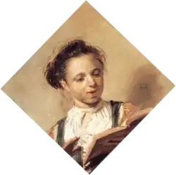 Jeune Fille chantant, v.1626-1630, huile sur panneau, 18,2&nbsp;x 18,4&nbsp;cm (coll. privée)