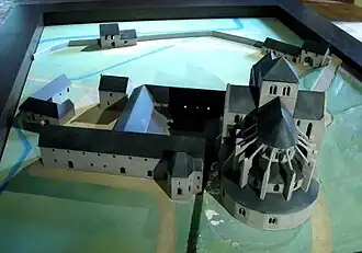 Maquette de l'abbaye.