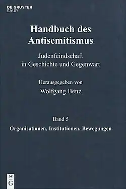 Scan de la couverture du Handbuch des Antisemitismus, Volume 5