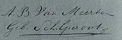 signature d'Anna Barbara van Meerten-Schilperoort