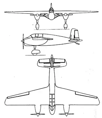 vue en plan de l’avion