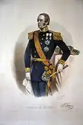 Vice-amiral Hans Birch Dahlerup en 1850 porte les insignies de chevalier I. classe