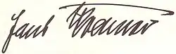 signature de Hans Kramer (forestier)